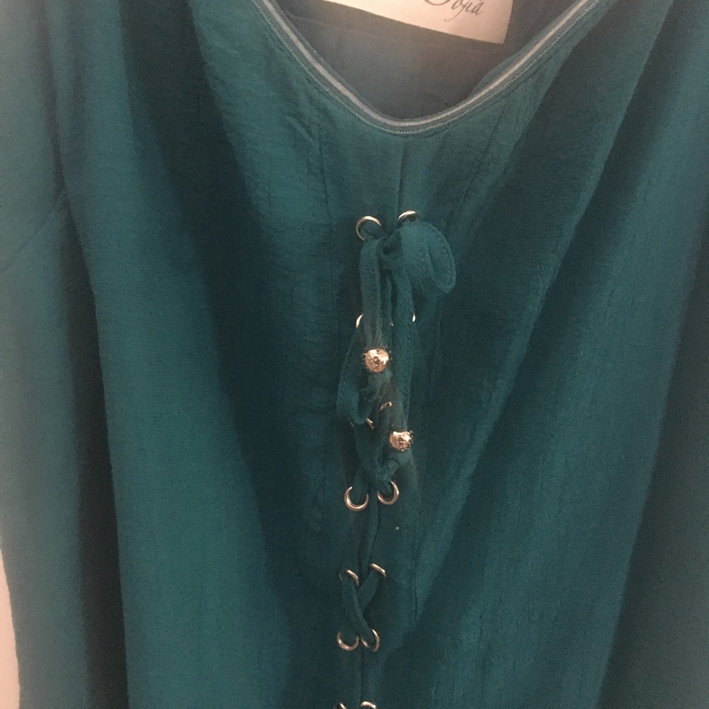 Mini Dress laced-up with pockets - Picture 2 of 4